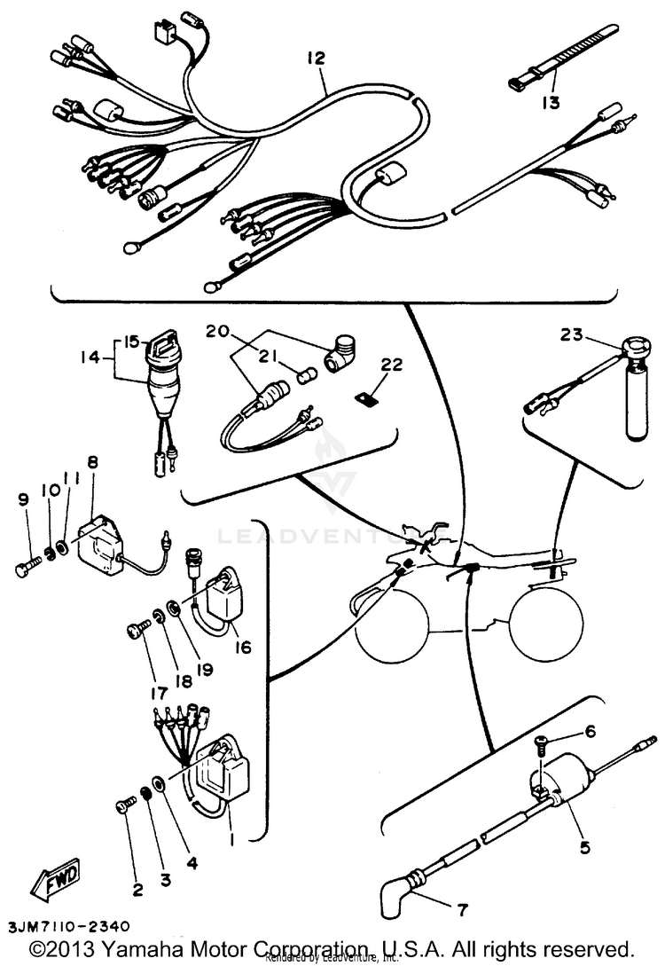 Electrical 1 BLASTER - YFS200F - 1994 Schematic