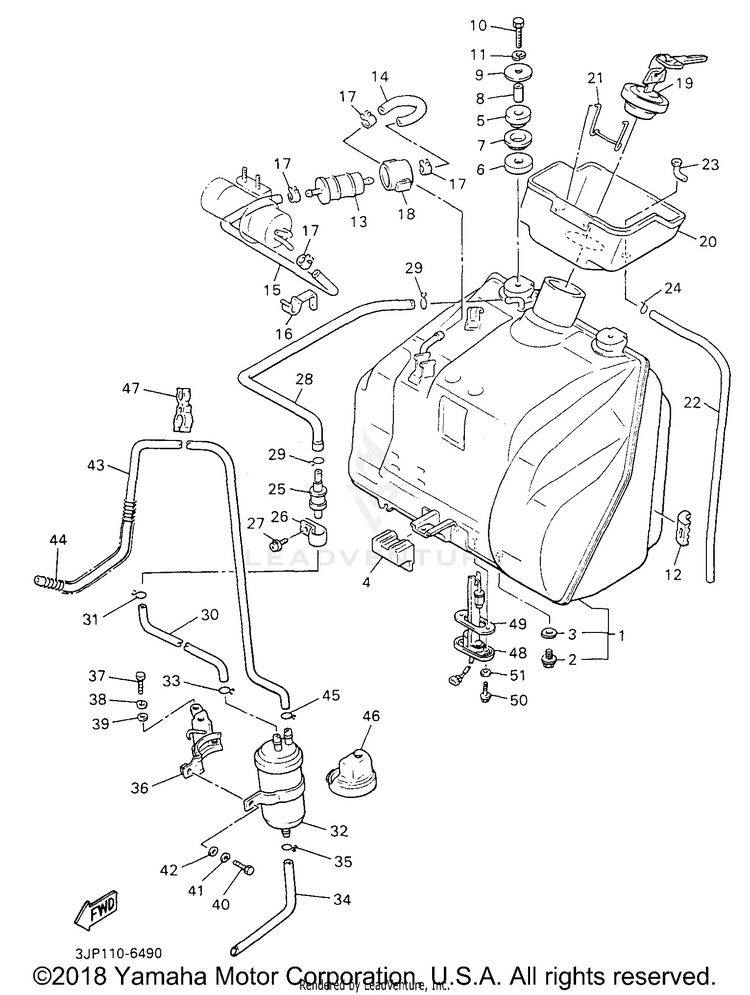 Fuel Tank California Only Schematic