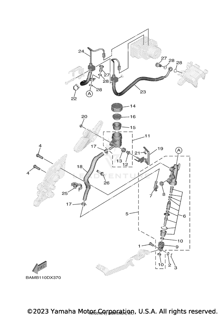 Rear Master Cylinder Schematic