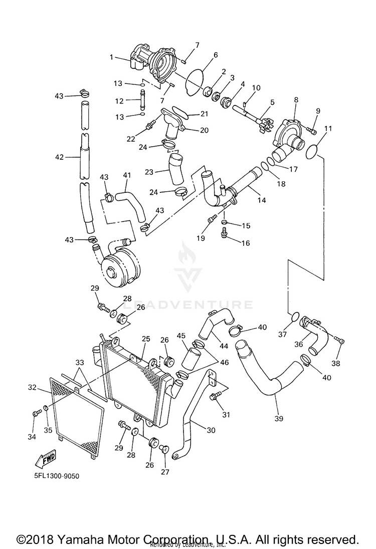 Water Pump Radiator Schematic