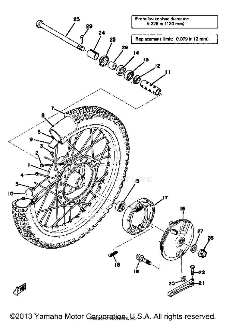 Front Wheel Yz125c Schematic