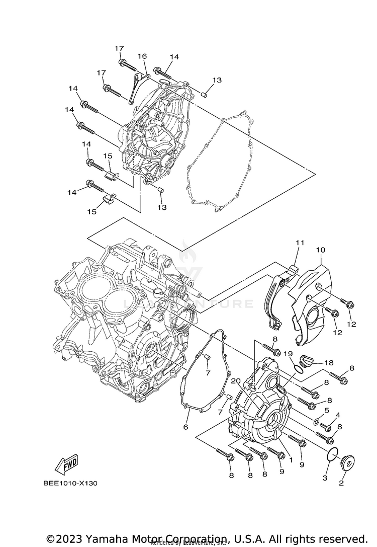 Crankcase Cover 1 Schematic