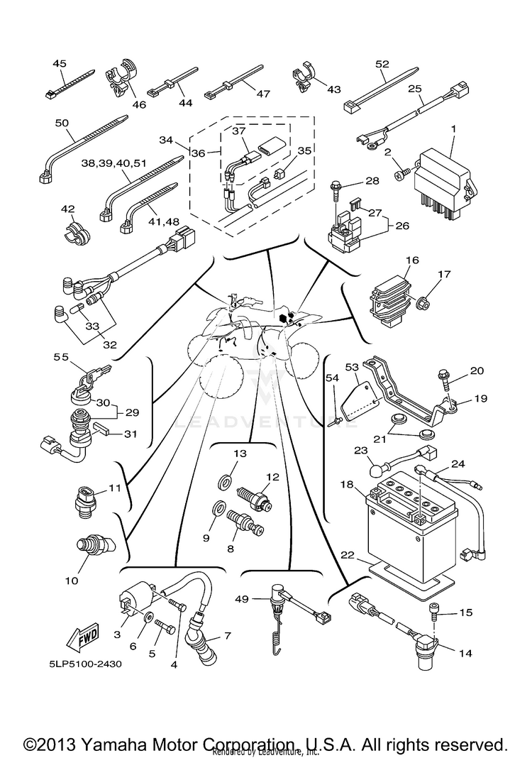 Electrical 1 660R RAPTOR - YFM660RP - 2002 Schematic