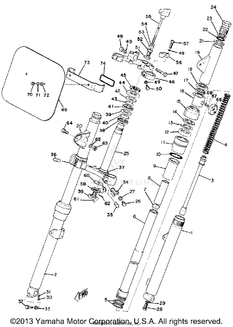 Front Fork (Rt1, Rt1m) Schematic