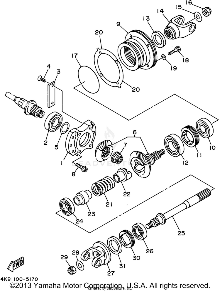 Middle Drive Gear Schematic