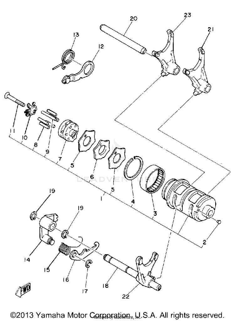 Shift Cam Fork Schematic