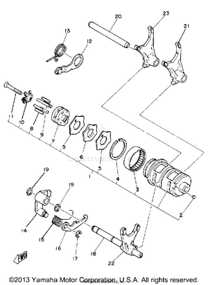 Shift Cam Fork Schematic