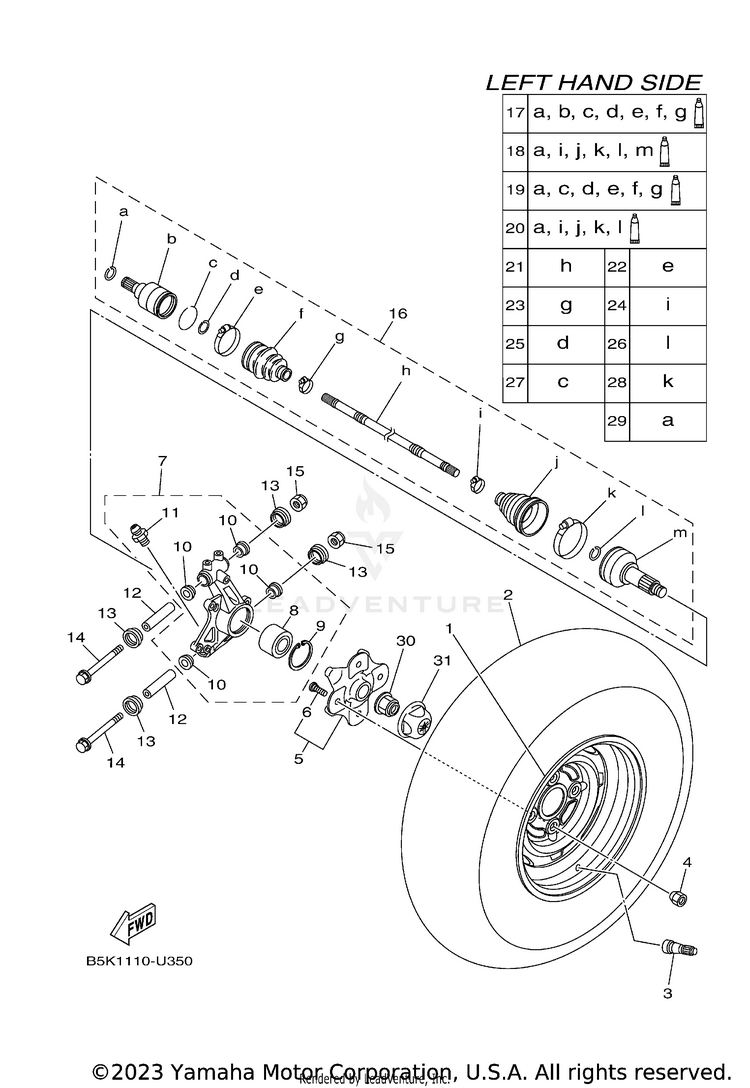 Rear Wheel Schematic