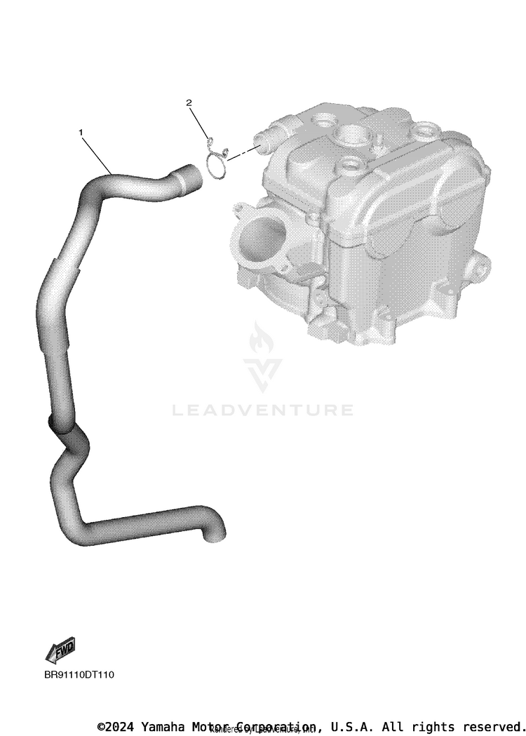 Air Induction System YZ450F - YZ450FJL - 2018 Schematic