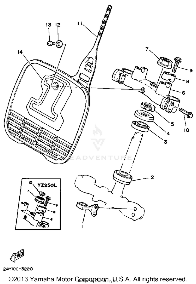 Steering Yz250k L Schematic