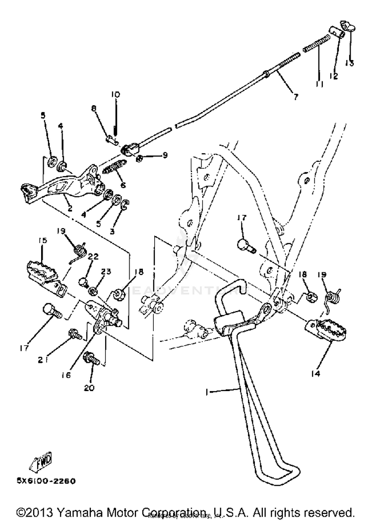 Stand - Footrest Schematic