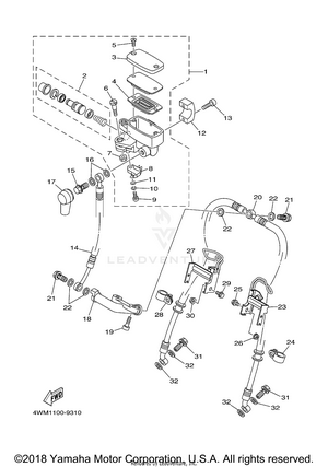 Front Master Cylinder Schematic