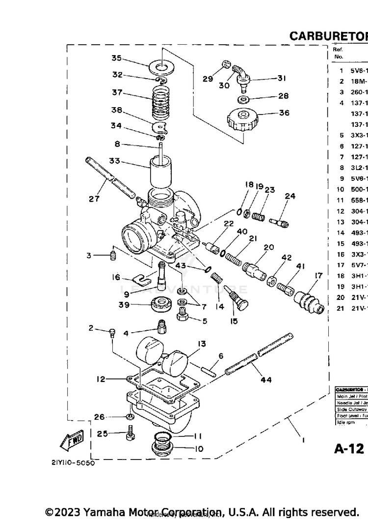 Carburetor Schematic