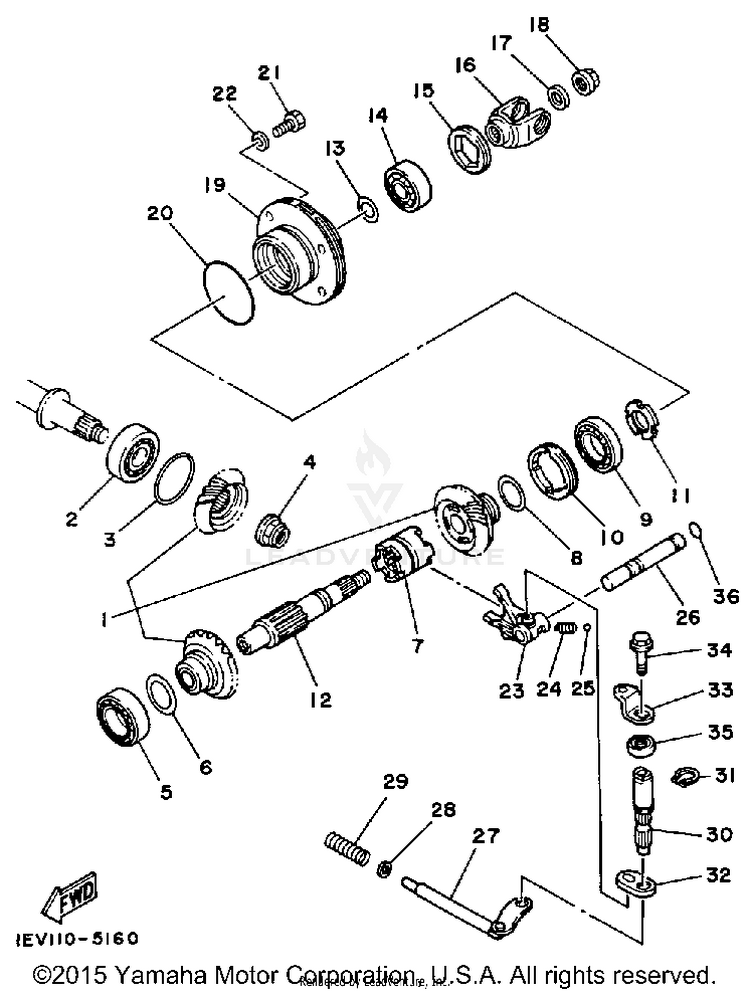 Middle Drive Gear Schematic