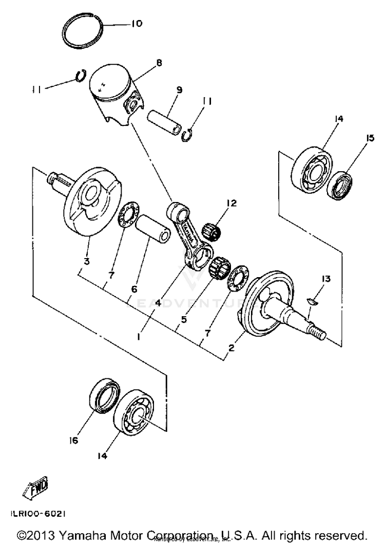 Crankshaft - Piston Schematic