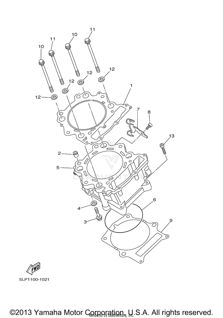 Cylinder RAPTOR BLACK LIMITED EDITION - YFM660RLER - 2003 Schematic