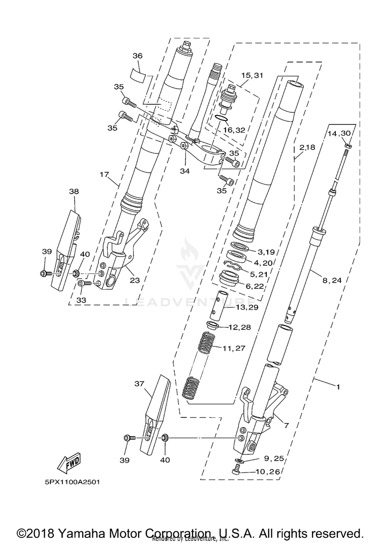 Front Fork Schematic