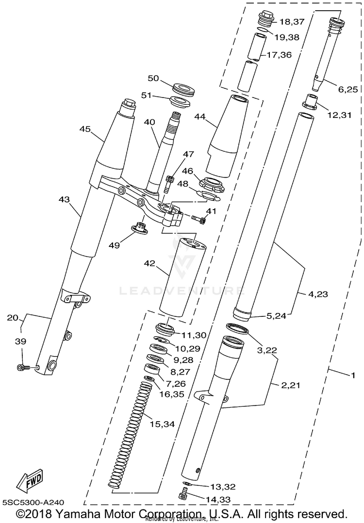 Front Fork Schematic