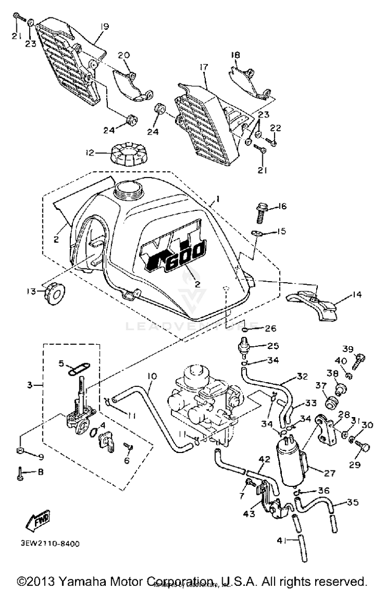 Fuel Tank (California Model Only) Schematic