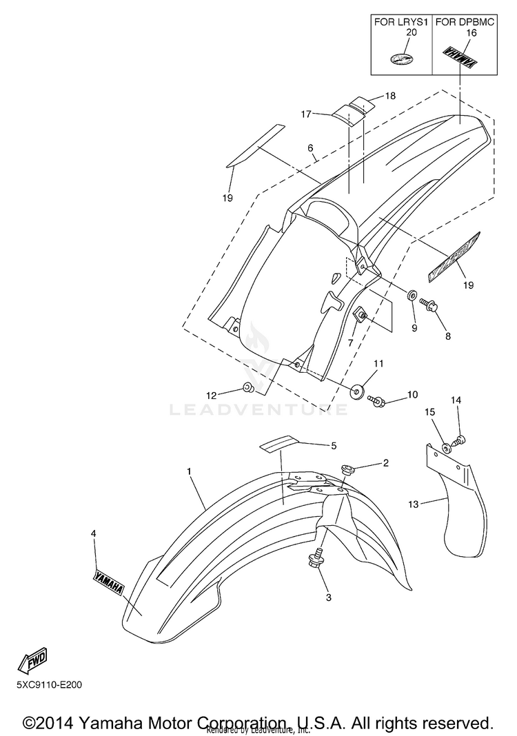 Fender YZ250F - YZ250FV - 2006 Schematic