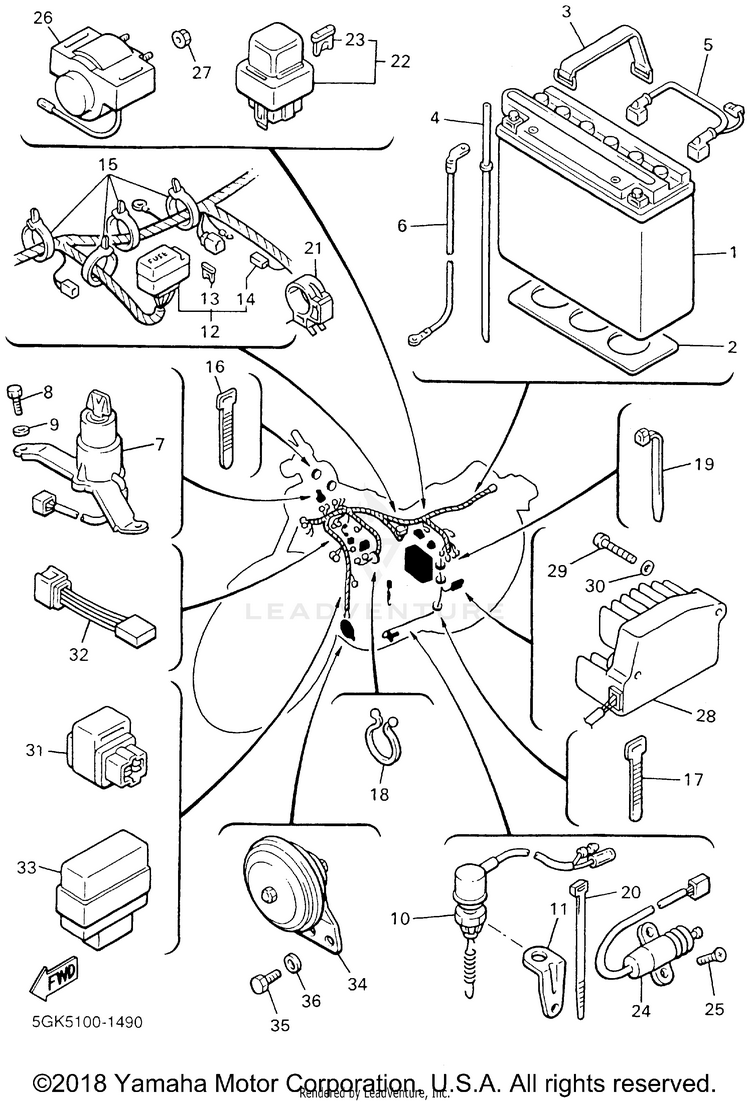 Electrical 2 V-MAX (New Silver Dust) - VMX12PC - 2002 Schematic