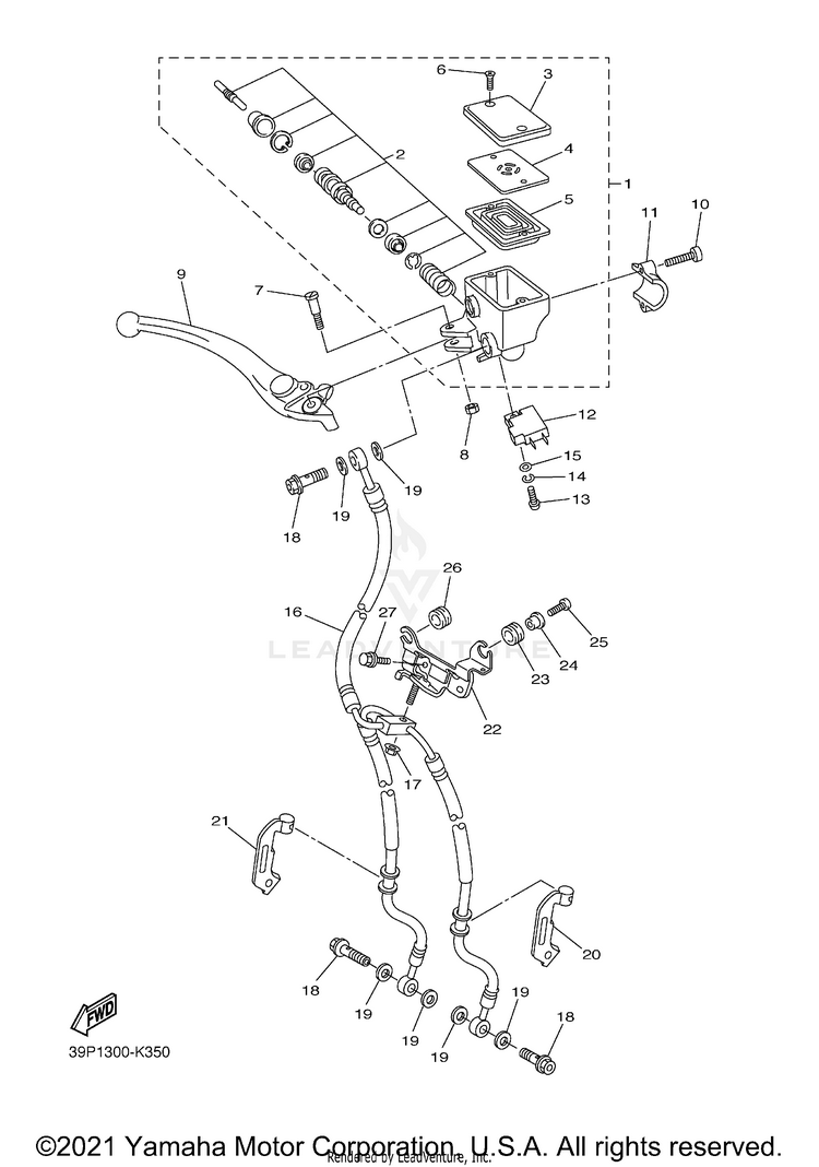 Front Master Cylinder Schematic