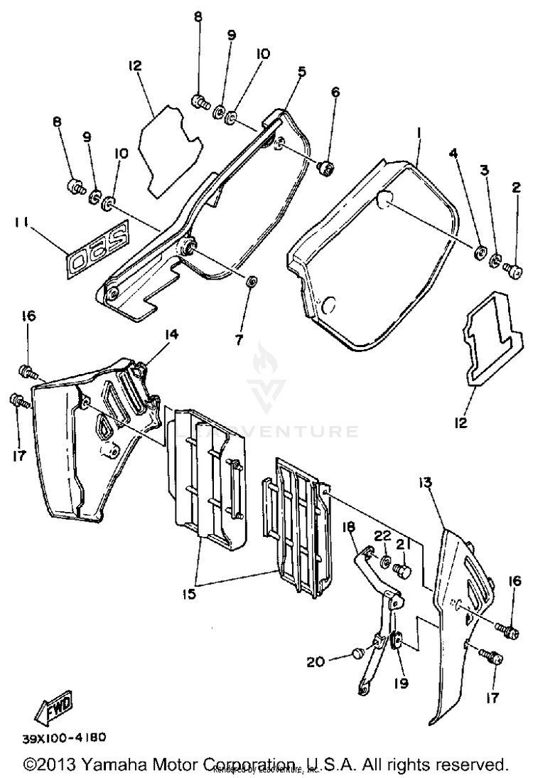 Side Cover Yz250l Schematic