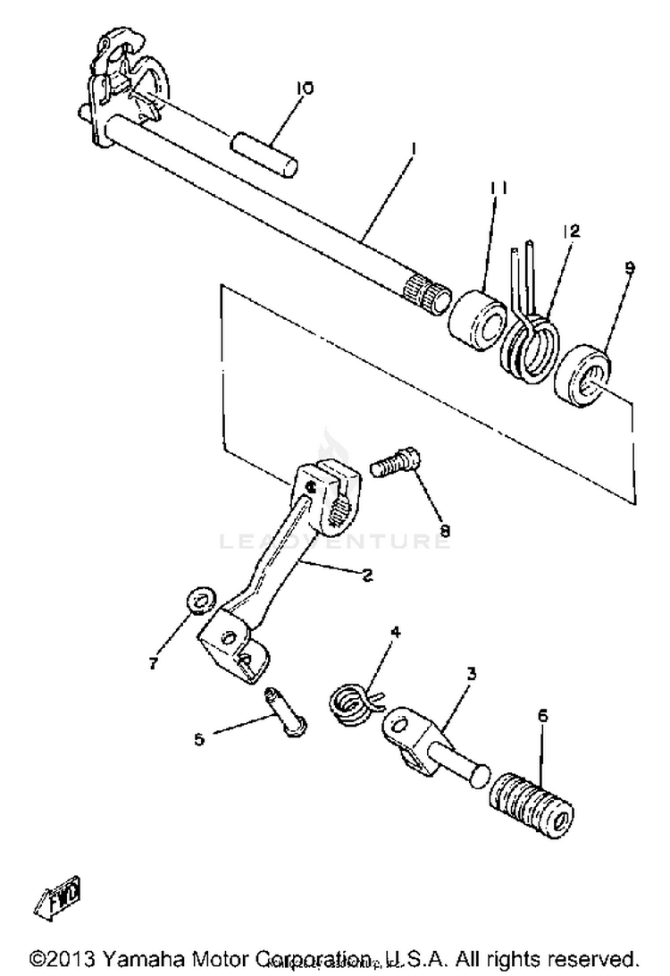 Shift Shaft-Pedal Schematic