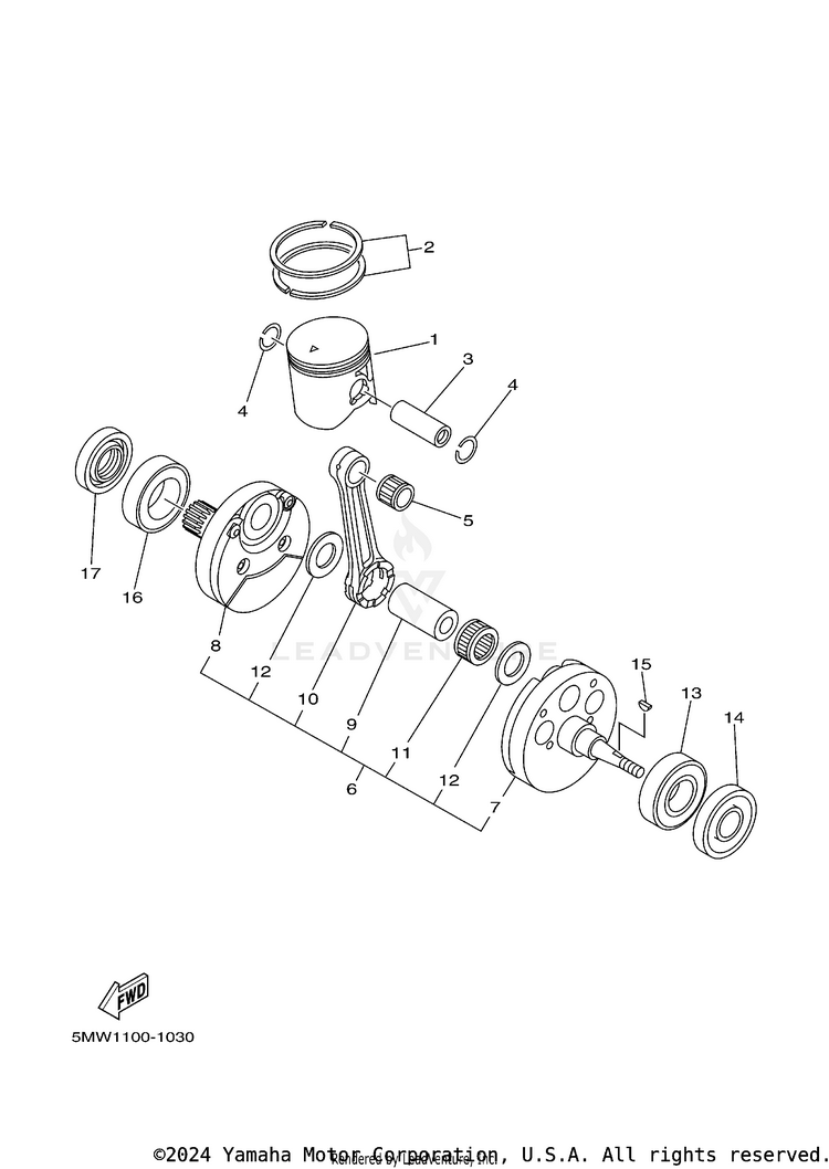 Crankshaft & Piston Schematic