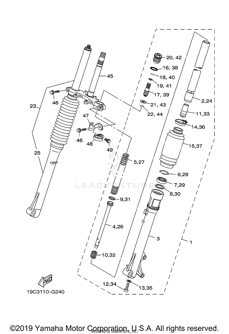 Front Fork  Lex 19c3 Schematic