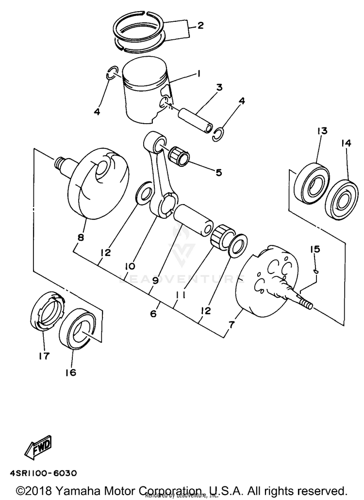 Crankshaft Piston Schematic