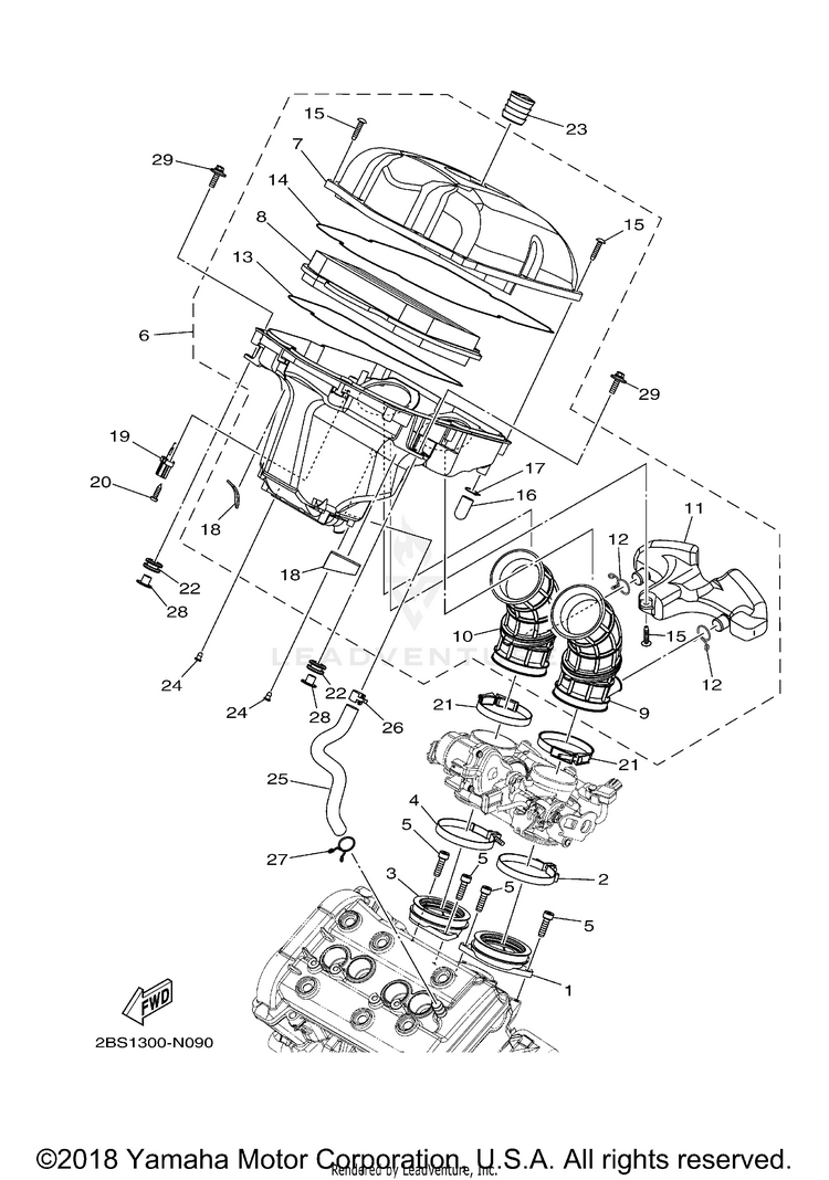 Intake SUPER TENERE - XTZ12ECGY - 2014 Schematic