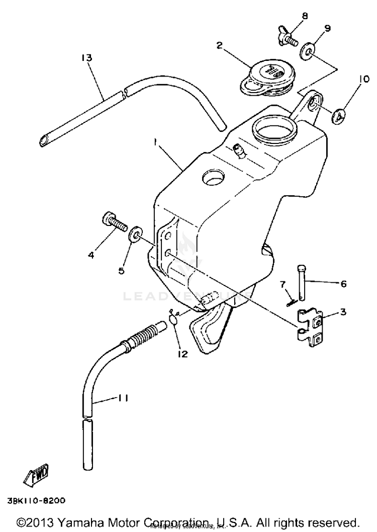 Oil Tank DT50L - 1988 Schematic