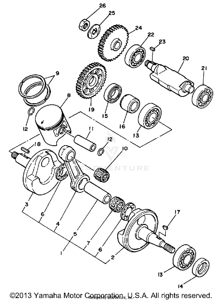 Crankshaft Piston Schematic