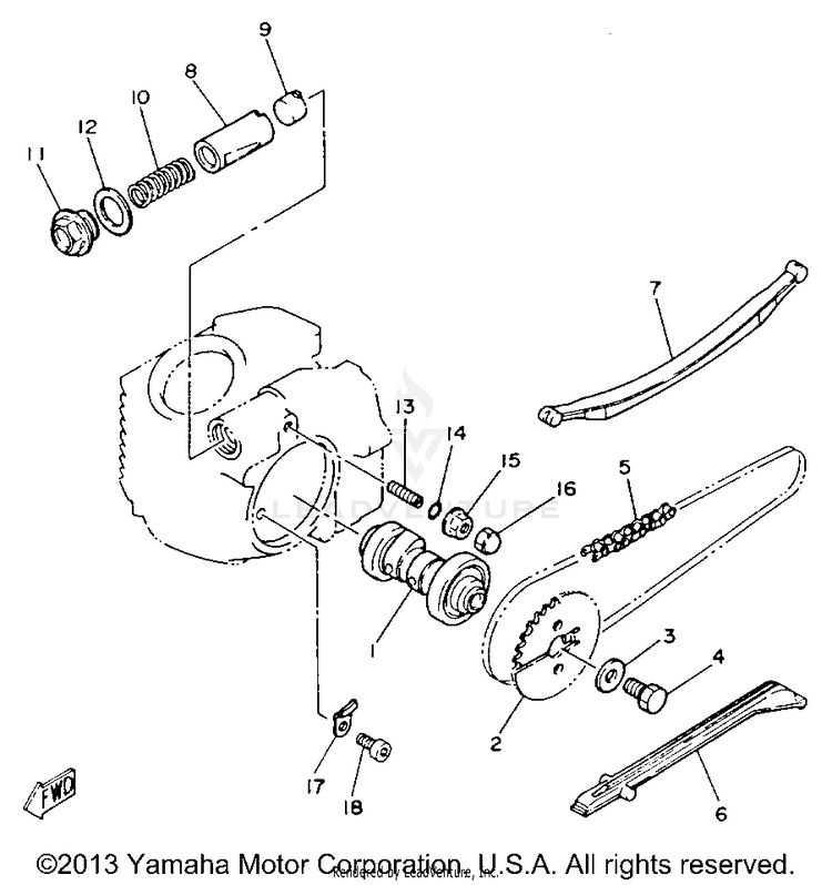 Camshaft - Chain Schematic