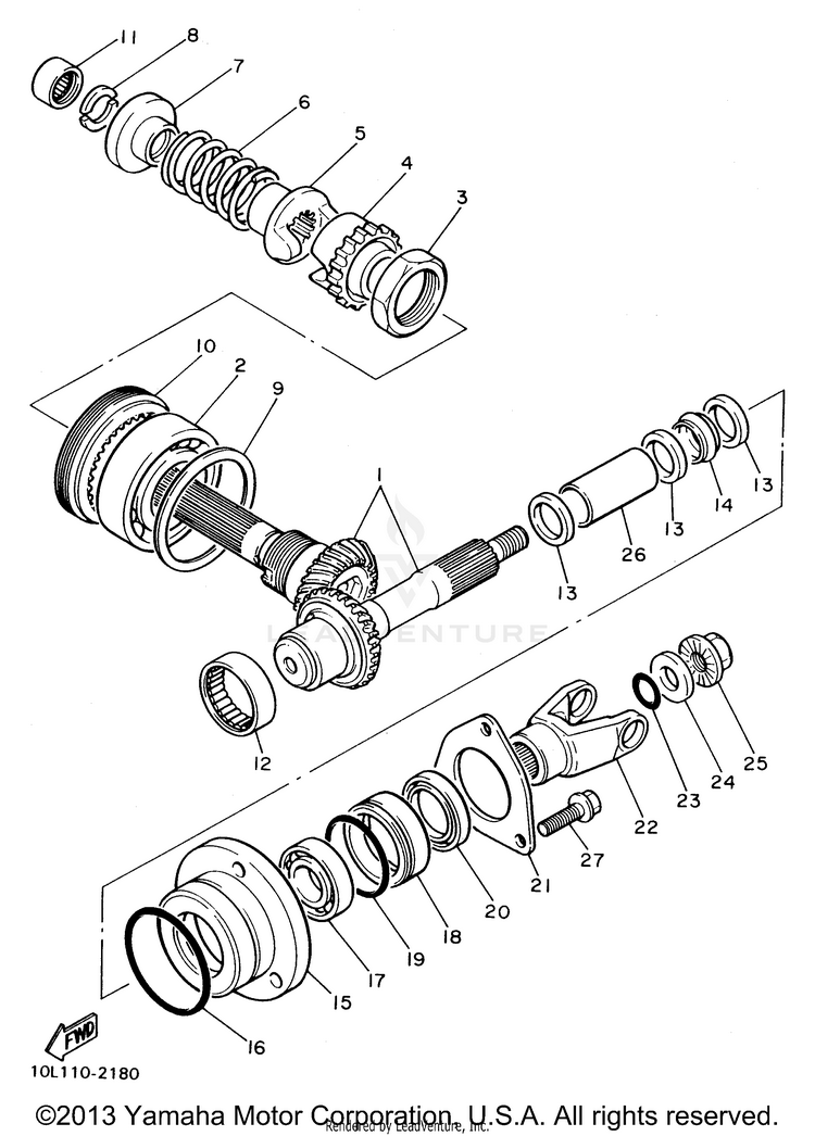 Middle Drive Gear Schematic