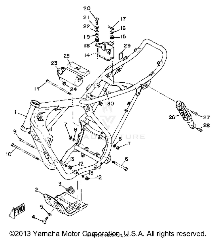 Frame,Rear Cushion Schematic