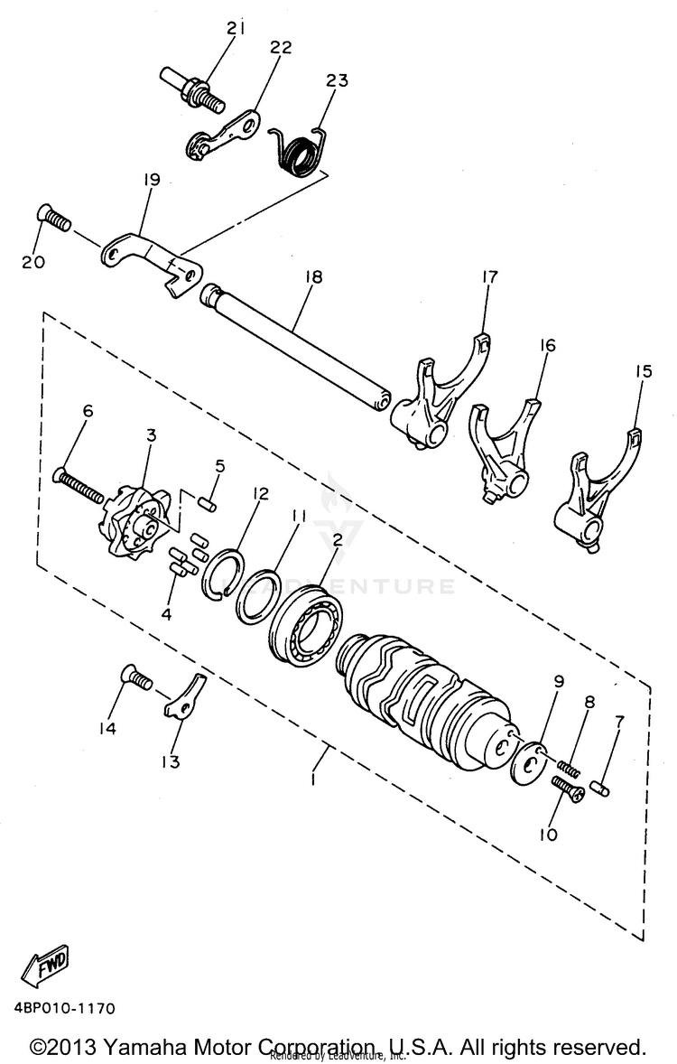 Shift Cam Shift Fork Schematic