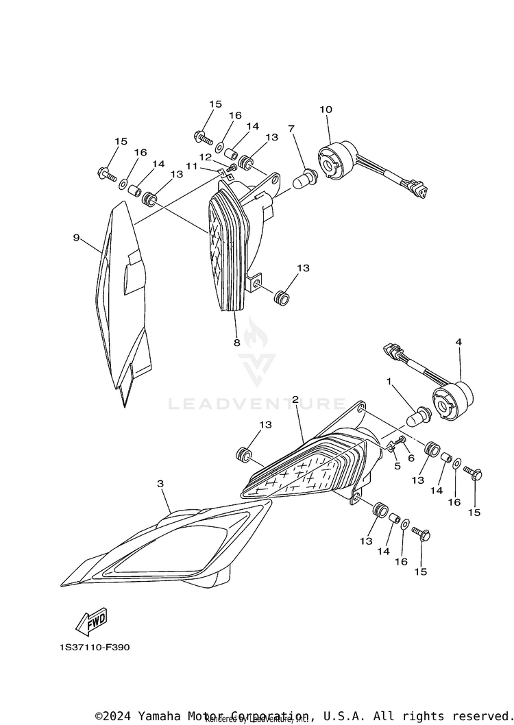 Headlight RAPTOR 700 SPECIAL EDITION - YFM70RSEY - 2009 Schematic