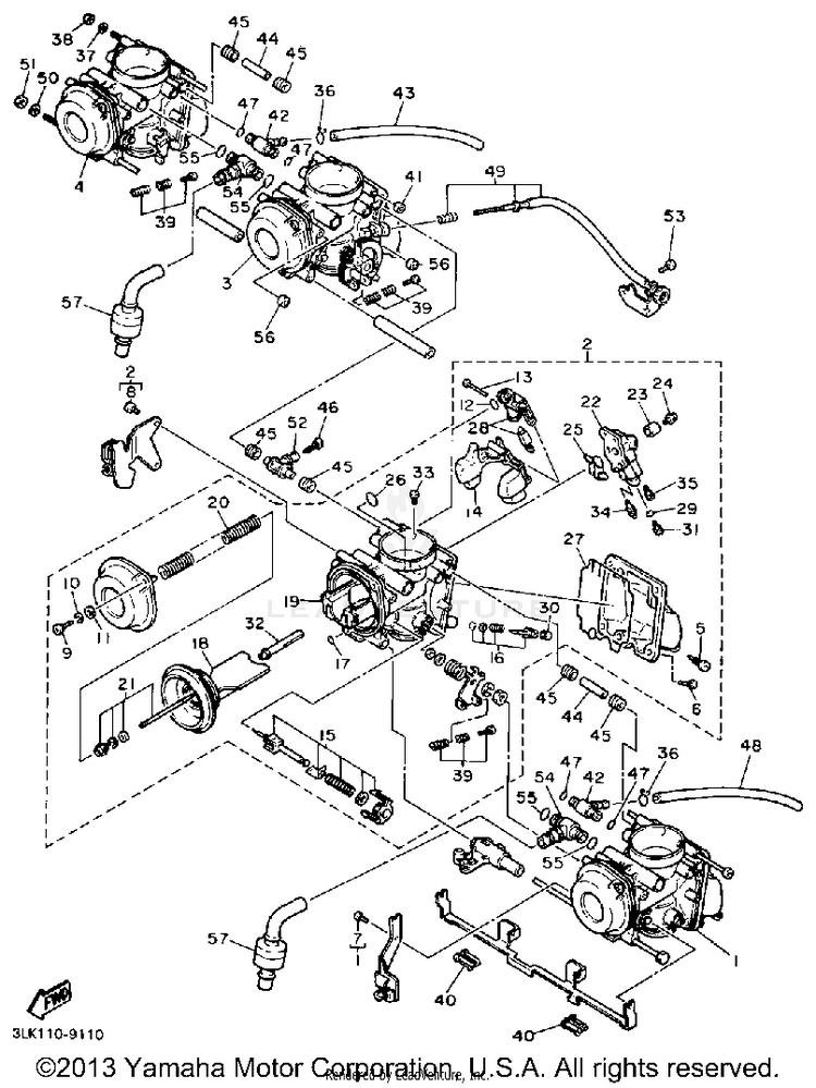 Caruretor Non California Model Schematic