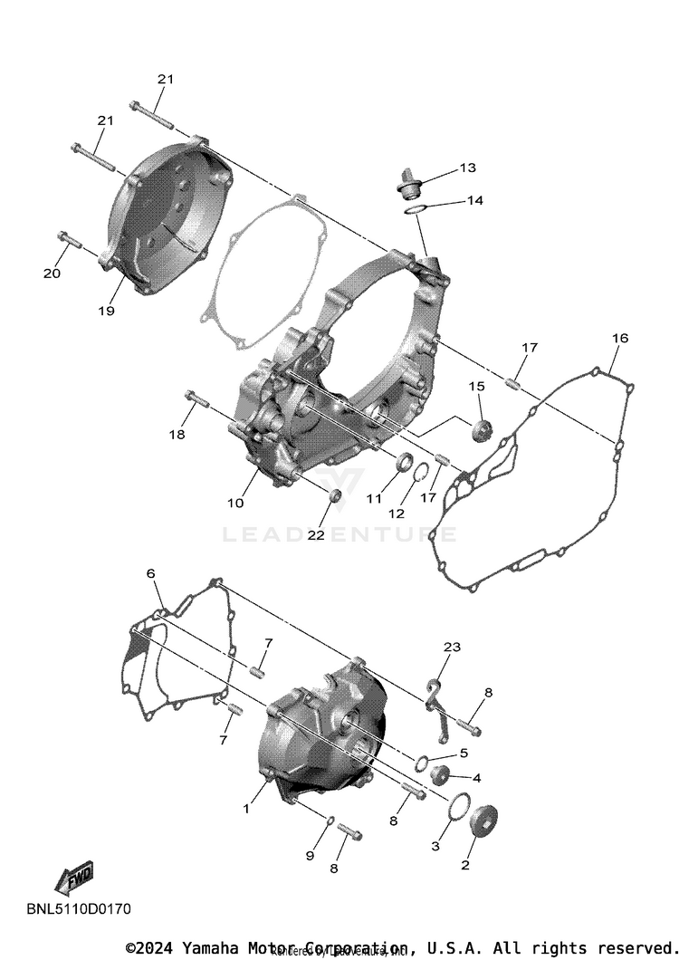 Crankcase Cover 1 Schematic