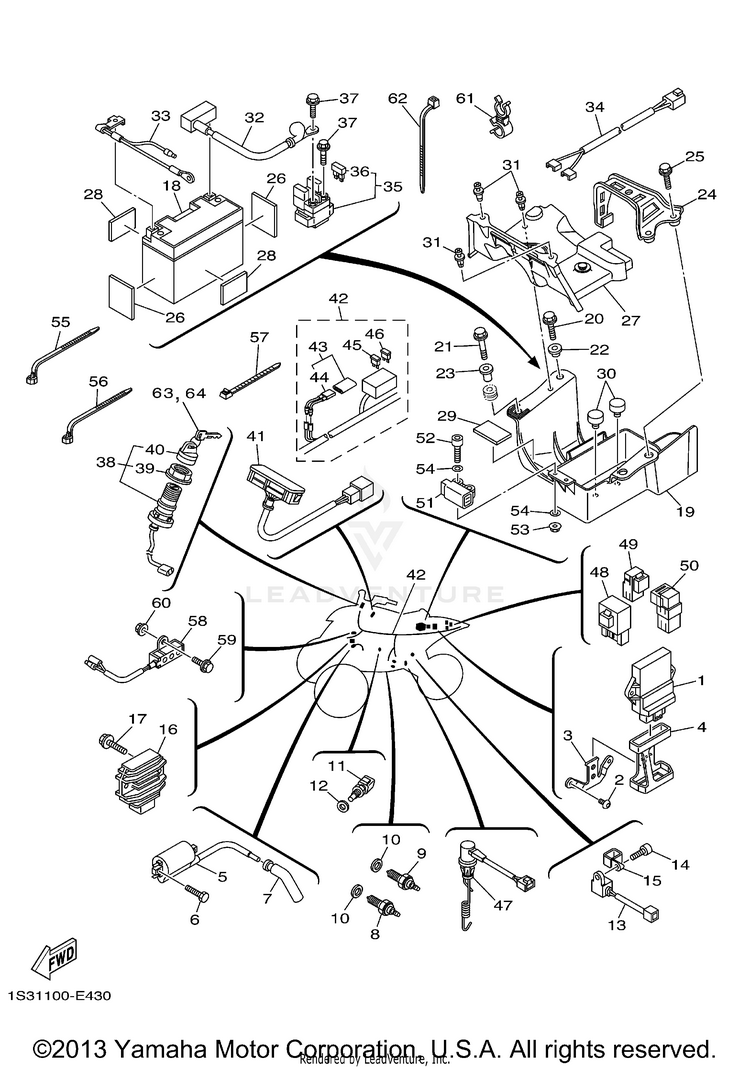 Electrical 1 RAPTOR 700 SPECIAL EDITION - YFM70RSPX - 2008 Schematic