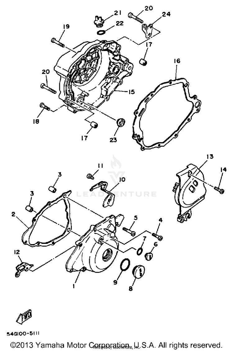 Crankcase Cover 1 Schematic