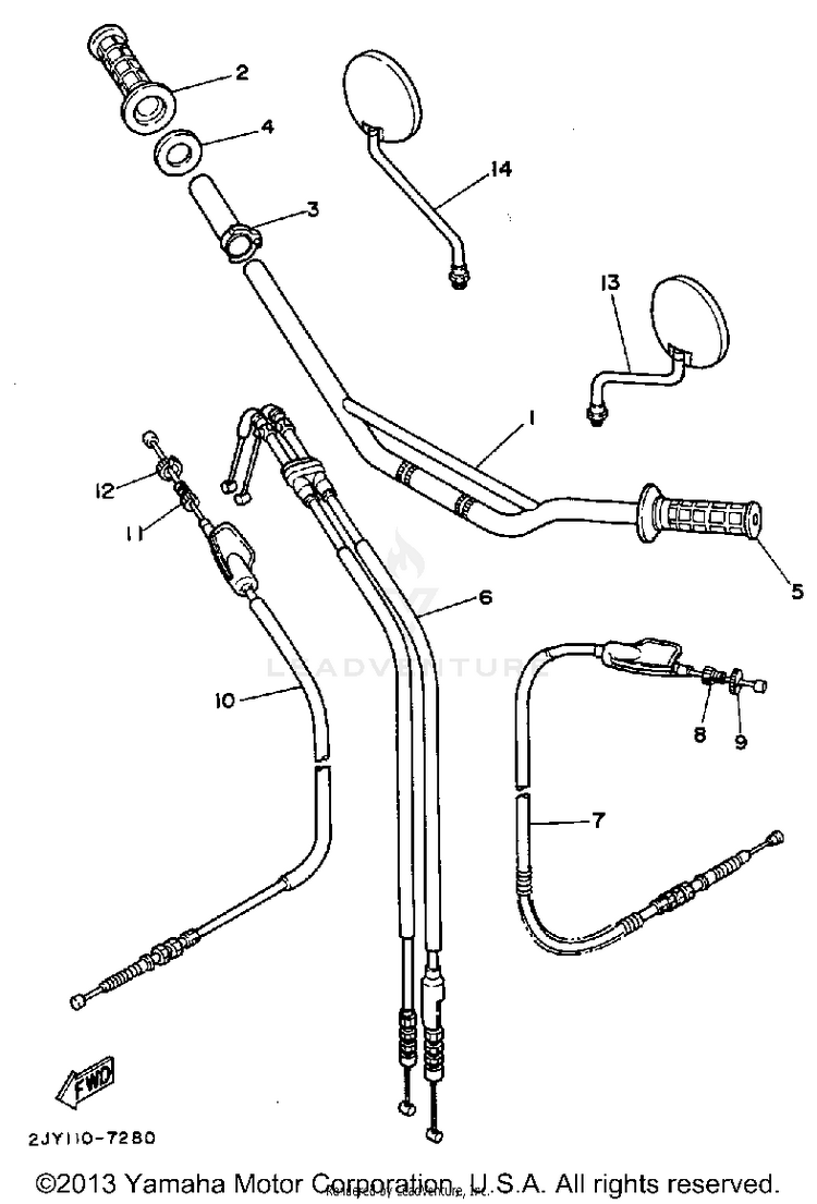 Handlebar Cable Schematic