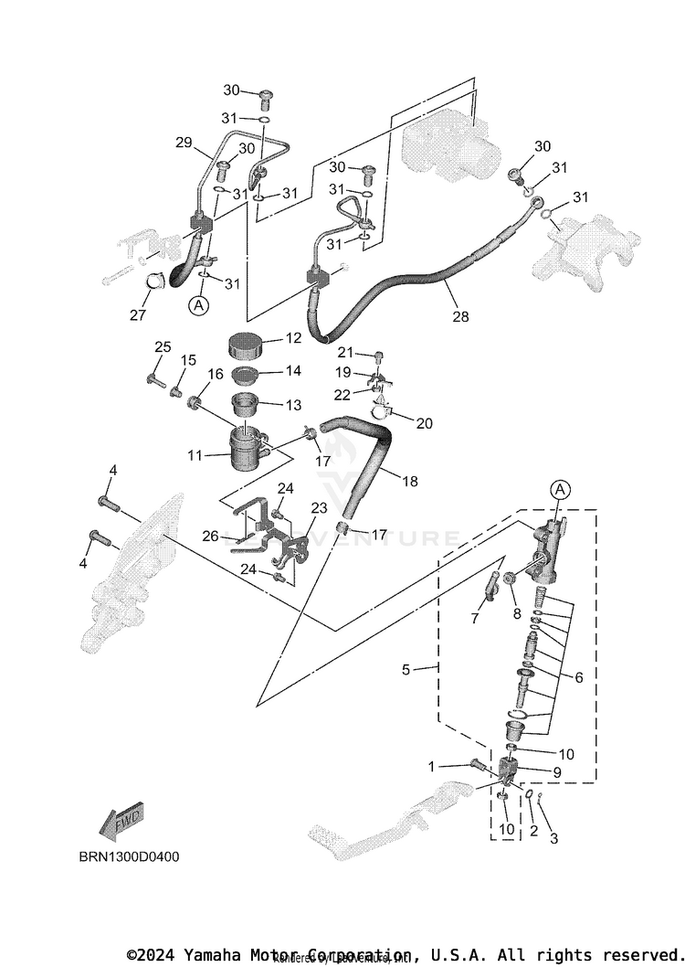 Rear Master Cylinder Schematic