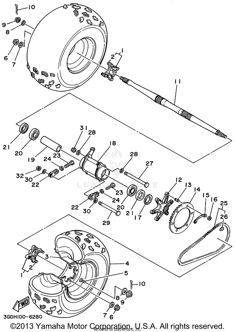 Rear Wheel Schematic