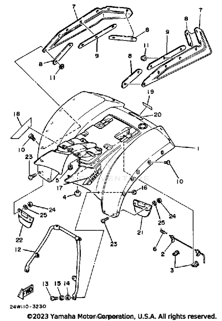 Rear Fender Schematic