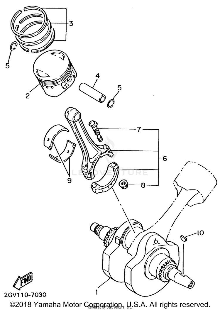 Crankshaft Piston Schematic