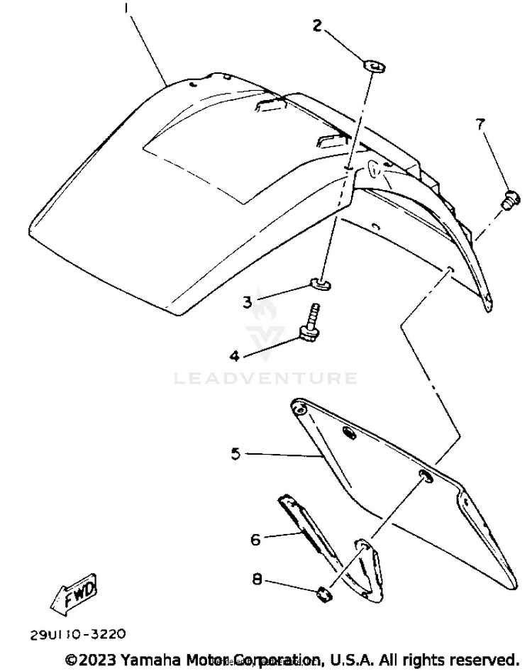 Front Fender Schematic