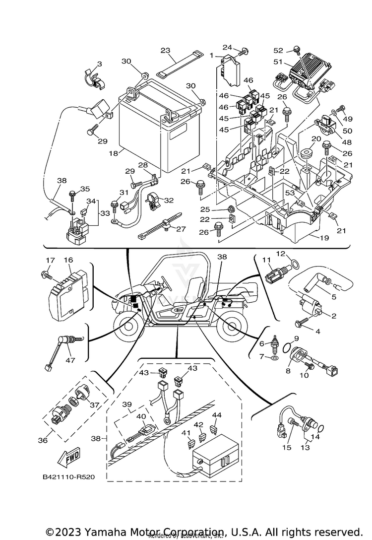 Electrical 1 VIKING EPS RANCH - YXM70VPRLC - 2020 Schematic
